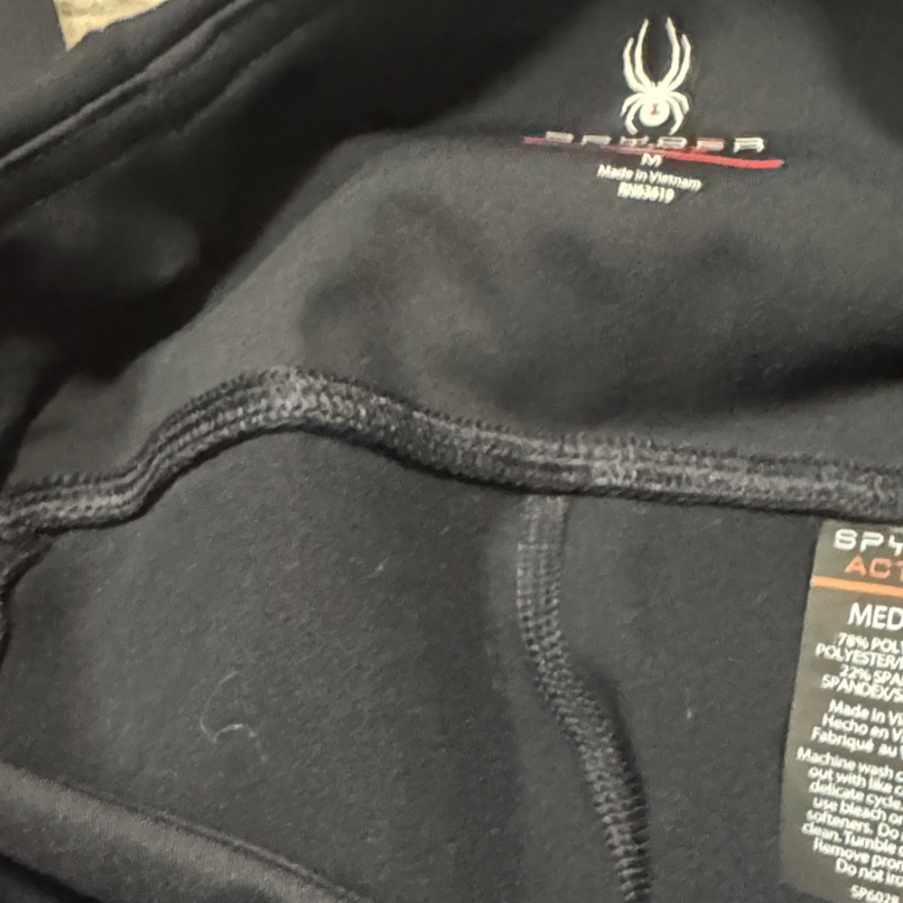 Spyder active fleece lined size M High-Waist Black Leggings - Picture 10 of 10